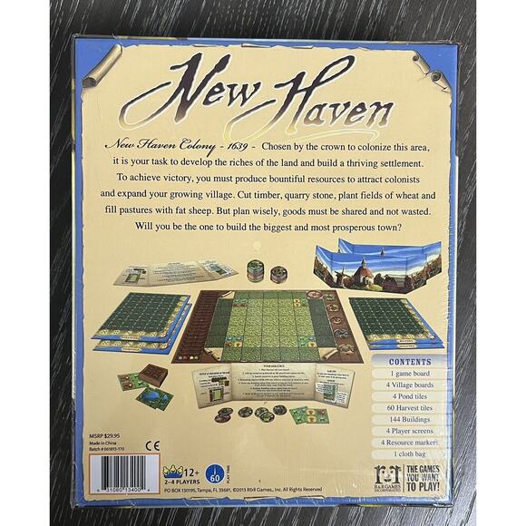 New Haven Board Game by Brian Left & Kevin Worden, 2013 R & R Games, New - Picture 2 of 8